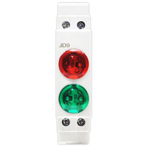 Led Rail Type Signal Light Dual/Three Lights Circuit Breaker Distribution Box Cabinet Power Indicator 230V Red Yellow Green Blue White