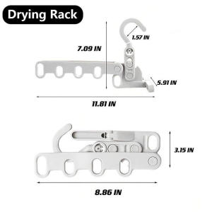【 In Stock 】Upgraded Thickened Folding Five-hole Clothes Hanger Portable Folding Clothes Hanger For Home/Travel Multi-functional Indoor Clothes Hanger Penyangkut Lipat