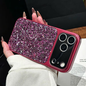 Large Window Glitter Sequins Phone Case For iPhone 17 16 15 14 13 Pro Max Camera Protection Shockproof Instantly Change 17 Cover