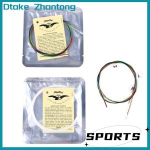 Dtake ชุดสายกีต้าร์อูคูเลเล่4ชิ้นสายไนล่อนหลากสีสำหรับอูคูเลเล่ขนาด21/23/26นิ้ว