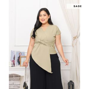 3510 Jane Tied Blouse Scuba | Blouse Wanita