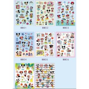 Stiker Karakter Disnei 8 in 1 / Sticker Kartun Princess Isi 8 Lembar / Stiker Anak Karakter DIS NEY