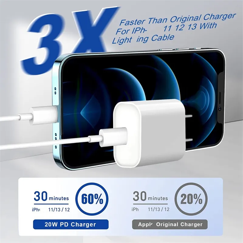 For iPhone Fast Charger Original Type C Adapter With Fast Charging