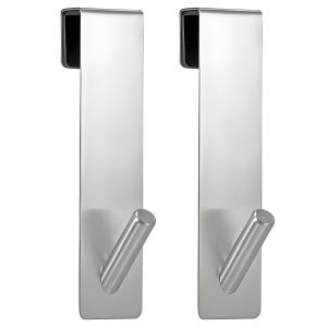 2pack Stainless Steel Over Glass Door Shower Door Back Shower Towel Rack S-Shape Bathroom Bathrobe Hanger Holder Hooks...