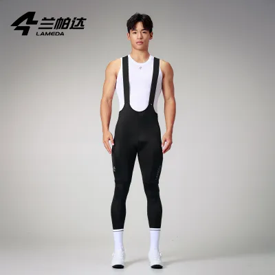 Lameda Bib Pants High Elasticity Webbing Cycling Pants Man With Two Pockets Bicycle Pants Upf50+ Mens Cycling Clothing