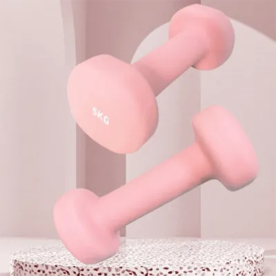 MECOME 2pcs 1/2/3/4/5kg Gym Dumbbells Flat Head Anti Rolling Weight Training Workout Tool Eco-friendly Neoprene Yoga Dumbbell Women Men