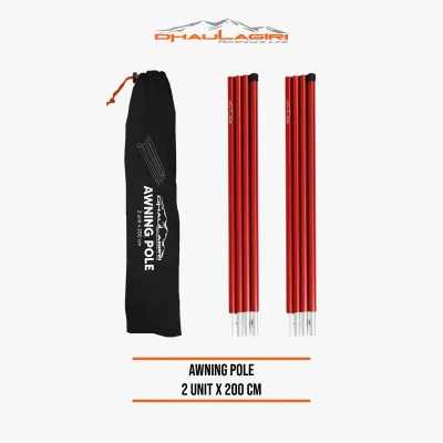 Dhaulagiri - Tiang Flysheet - Awning Pole 2893 - Tiang Canopy Allumunium Alloy 2 Unit x 200 cm x 16 mm