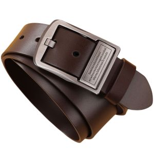 NEEUJ 120ซม. ค่ะ เข็มขัดของผู้ชาย ง่ายๆ เรโทร เข็มขัดหนังผู้ชาย แฟชั่นสำหรับผู้หญิง สายคาดเอว เข็มขัดหัวโลหะ ตัวผู้ผู้