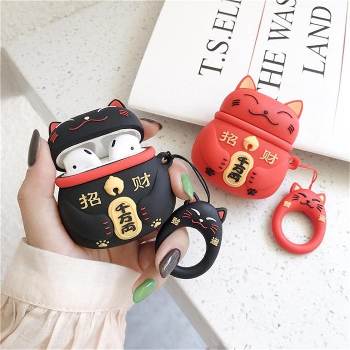 New for AirPods Pro Case Cute Japan Lucky Cat Earphone Cases for