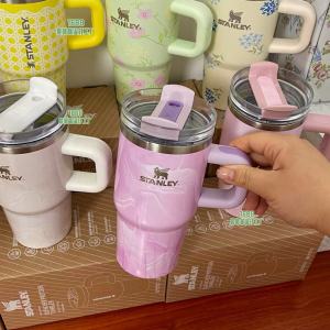 original STANLEY20oz Cốc giữ nhiệt MOQ1 Cốc đựng nước trên ô tô họa tiết đá cẩm thạch