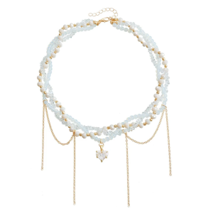 Stylish Heart Tassels Necklace Adjustable Length Collarbone Chain Fashion Neck Jewelry for Women Parties Daily Wear