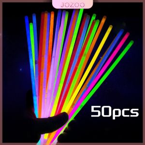 Jozoo Glow Sticks 100Pcs/50pcs Ultra Bright Glow Party Supplies with Connectors