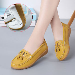 WTMei Women's Fashion Leather Loafers: Comfortable & Stylish Casual Mom Shoes