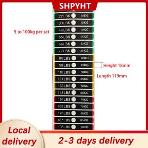 [COD] SHPYHT Local delivery Ship within 24 hours Weight Stack Labels 4.5kg To 150kg Black Background White Number Weight Stickers For Fitness Equipment Gym Strength Training