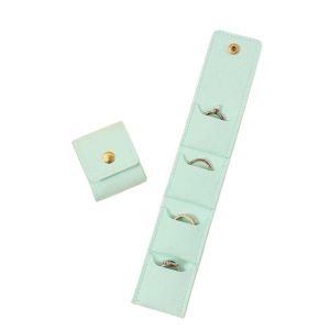 PHANT Small Mini Jewelry Display Bag Microfiber Velvet Foldable Earrings Organizer Light Luxury Container Necklace Ring Packing Bag Women