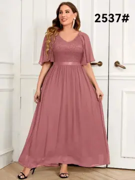 Buy Dusty Pink Dress For Wedding Plus Size online Lazada .ph