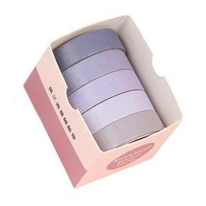 5Rolls Decorative Tape 10mmX2M Water Resistant Paper Tape Scrapbooking Tape for Art Craft Journal Photo Album Wrapping