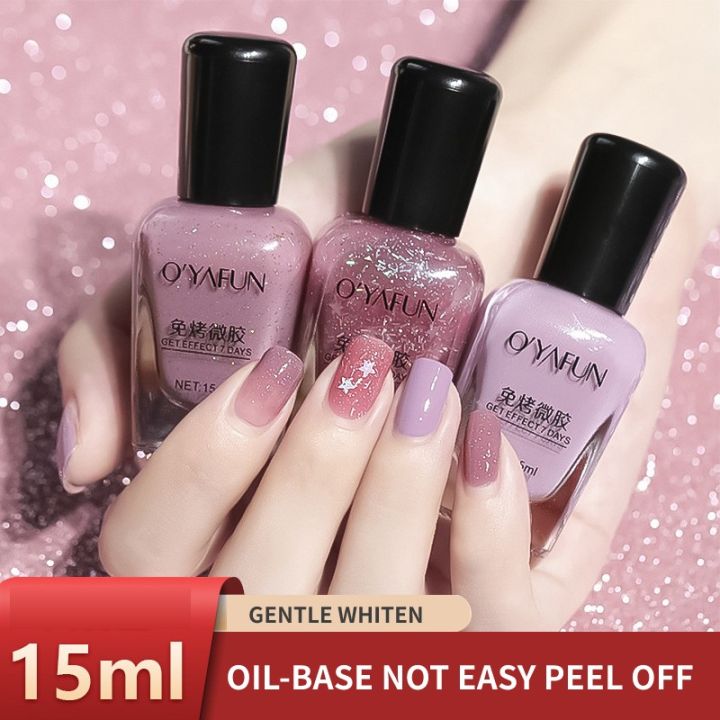 IMORN Multi Color Oil-Base Nail Polish Beauty Natural Affinity Not Easy ...