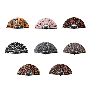 Halloween Celebration Plastic Folding Fan 33cm Kung Fu Design Party Supplies Decoration Gift