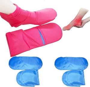 Reusable Cold Therapy Socks Gel Ice Pack for Feet Heels Injuries Swelling Hot and Cold Therapy Socks for Plantar Fasciitis Neuropathy Chemotherapy Pain Relief for Foot Ankle (Green)