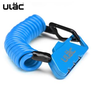 2026 ULACBike Locks Fold Backpack Helmet Bicycle Motobicycle Cable Lock 3 Digit Combination Anti-theft 1200mm Bike Bicycle Lock