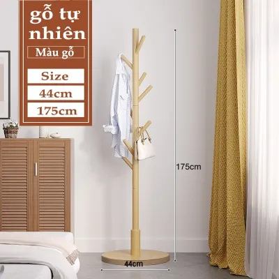 BMZAR Gỗ Rắn Cây Treo Quần Áo Bằng Gỗ Treo Áo Khoác Phụ Kiện Trang trí Phòng Khách Chịu lực 300KG