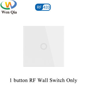 WenQia WiFi RF สวิตช์ไฟติดผนังอัจฉริยะ1แก๊งแผงกระจกสัมผัสโมดูลจับเวลารีโมทคอนโทรลไร้สายทำงานร่วมกับ Tuya/alexa/tmall Genius/ยามาฮ่า110V 220V 240V