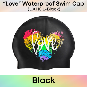Lifestyle: Mens "Love Theme" Silicone Waterproof Swimming Cap (UXHCL)