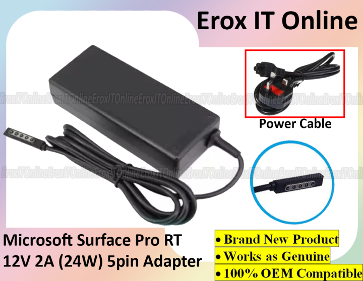 Adaptateur 12V Sullroy Pour Surface Pro 1 Et 2 – Chargeur Secteur De Remplacement Compact Et Sécurisé