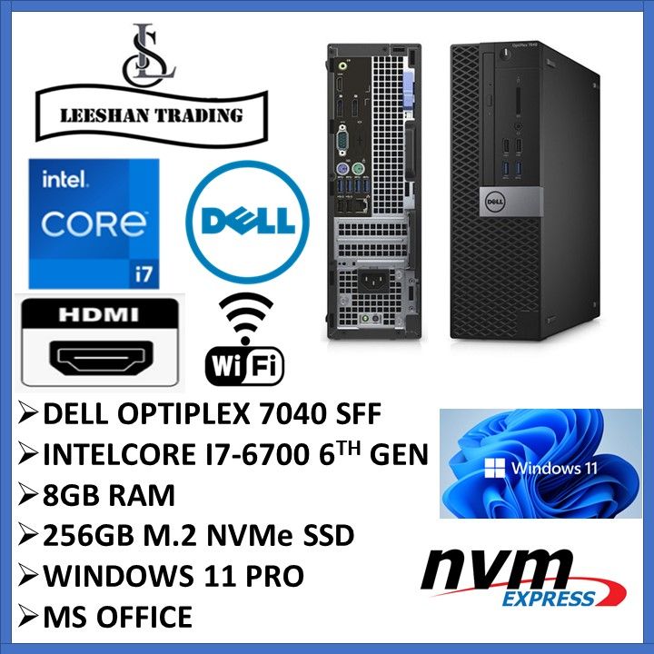 Dell OptiPlex 7040 Small Form Factor Desktop Computer, Intel Core