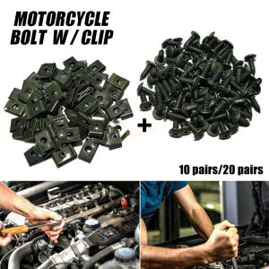 Body Screw Motorcycle Accessories Body Bolt With U-Clip Flairings Screw Nut Genuine Part Metal Fasteners Screw U-shaped Clip Buckle Self-tapping Screw Motorcycle Accessories
