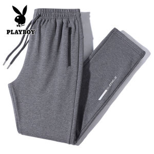PLAYBOY New Fashion 100% Cotton Mens Breathable Casual Pants High Quality Comfort Trend Pants