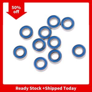 🔥🔥🔥pheebss 10pcs MR105-2RS Rubber Sealed Ball Bearing Miniature Bearing 5 x 10 x 4mm Blue