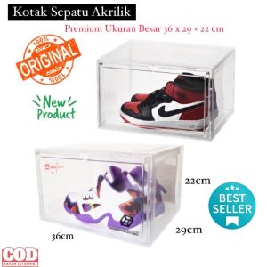 ( BISA COD ) PROMO KOTAK PENYIMPANAN SEPATU AKRILIK / TEMPAT PENYIMPAN SEPATU / SHOE BOX / TEMPAT PENYIMPANAN SEPATU UKURAN BESAR PREMIUM / KOTAK SEPATU SNEAKERS Belum Ada Penilaian 0 Terjual Lapo