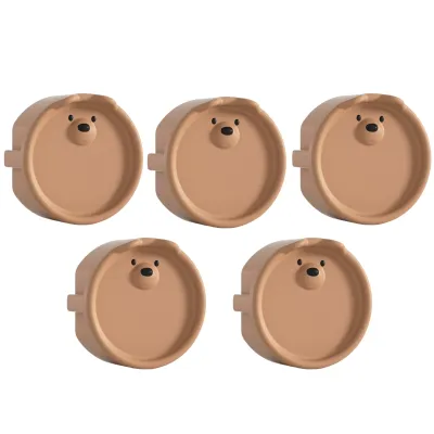 10/5PCS Baby Safety Electric Outlet Cover Cartoon Bear Baby Proofing Socket Protectors Shock Prevention Child Safety Plug Caps