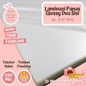 (ISI 10) Plastik Laminasi Panas 100 dan 250 Micron Ukuran KTP