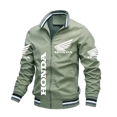 2022 Honda Mens Motorcycle Biker Jacket Autumn Honda Car Wing Fashion Bomber Jacket Punk Baseball Uniforms Men American Jacket