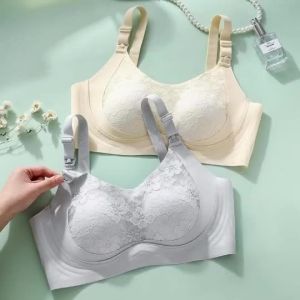 Breastfeeding Bra Adjustable Type Breastfeeding Rabbit Ear Cup Top Buckle Push-Up Lifting No Steel Ring Pregnancy Period Postpartum Under