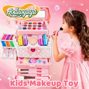 Aoduoyaya Kids Makeup Set Non-Toxic Washable Cosmetics Toy Prtend Play Toy Girl Birthday Gift Mainan Perempuan