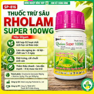[COMBO 2 CHAI] Thuốc Trừ Sâu Rholam Super 100WG (Hộp 50gam)
