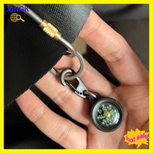 XINGK Mini Hợp kim nhôm la bàn Keychain Mặt dây chuyền ngoài trời Đi Bộ Đường Dài cắm trại mini xách tay la bàn túi quyến rũ
