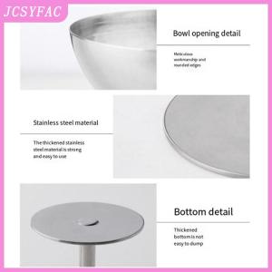 JCSYFAC 2023 New Stainless Steel Goblet Cup Ice Cream Dessert Salad Bowl Fruit Plate Snack Dish KTV Bar Supplies