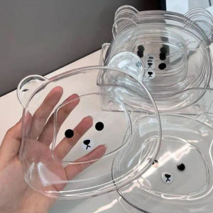 wangyueh Ít Gấu Ăn tối tấm phim hoạt hình hình dạng gấu nhổ xương món ăn Máy tính để bàn thùng rác khay Snack thực phẩm dư lượng trái cây Tấm Nhà Bếp Bộ đồ ăn