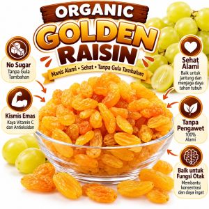 Kismis Raisin Simin Manis 1kg / Jumbo Golden Raisin / Anggur Kering tanpa biji/ Kismis kuning