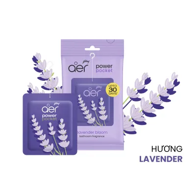 Túi thơm treo nhà vệ sinh Godrej Aer Power Pocket (Ấn Độ) khử mùi nhanh giữ hương tới 30 ngày 10g