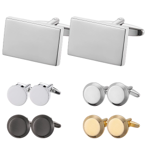 1 Pair Multifuntional Cufflinks Dress Shirt Elegant Shirt Cuff Studs Suitable for Formal Wear Modern Designs