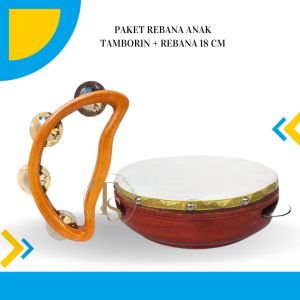 Rebana mainan anak ukuran 18 cm Alat hadroh  Alat musik rebana  alat rebana alat hadroh alat musik hadroh gendang rebana