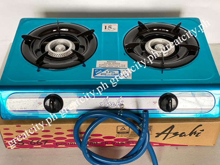 Asahi Double Burner Stove GS-667 Lazada PH