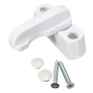 GOUPO Stainless Steel Door T-Lock Sweep Latch Open Inside Outside Window Sash Lock Household Use Plastic Safety Lever Handle Home Window