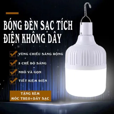 Bóng đèn led tích điện siêu sáng có chuôi cắm sạc - Bóng 80W